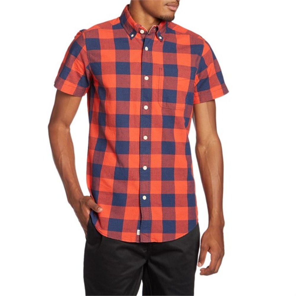 Deus Ex Machina Albie Gingham Short-Sleeve Button
